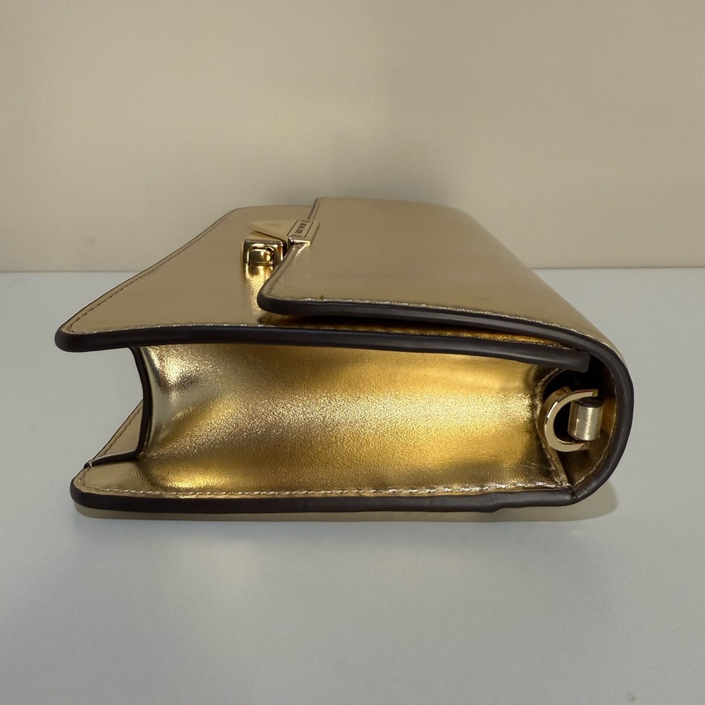 Michael Kors Metallic Gold Clutch - Picture 10 of 11
